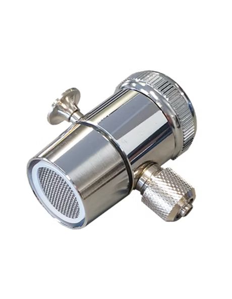 1/4" chrome diverter valve for bench top water filter