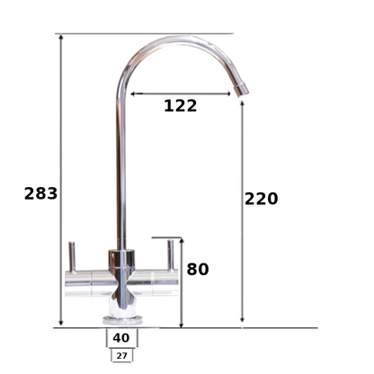 Dual Filter Tap - Chrome