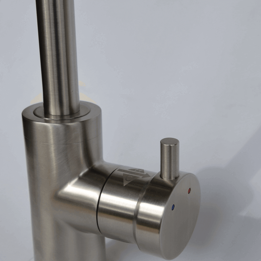 Everboil and Ambient Instant Filtered Water - Brushed Stainless Steel Gooseneck Tap | 40 cups/hr