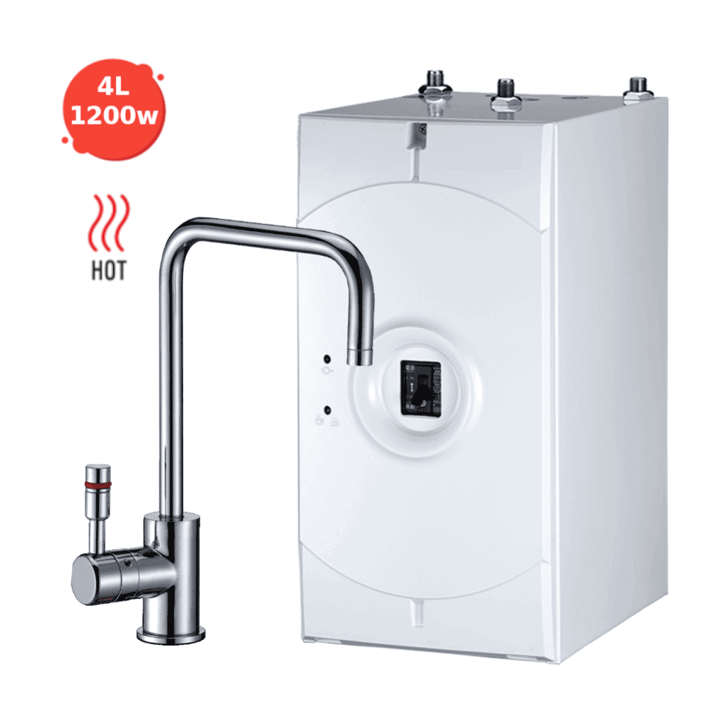 Everboil Instant Filtered Water - Chrome Curved Square Tap