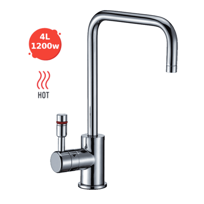 Everboil Instant Filtered Water - Chrome Curved Square Tap