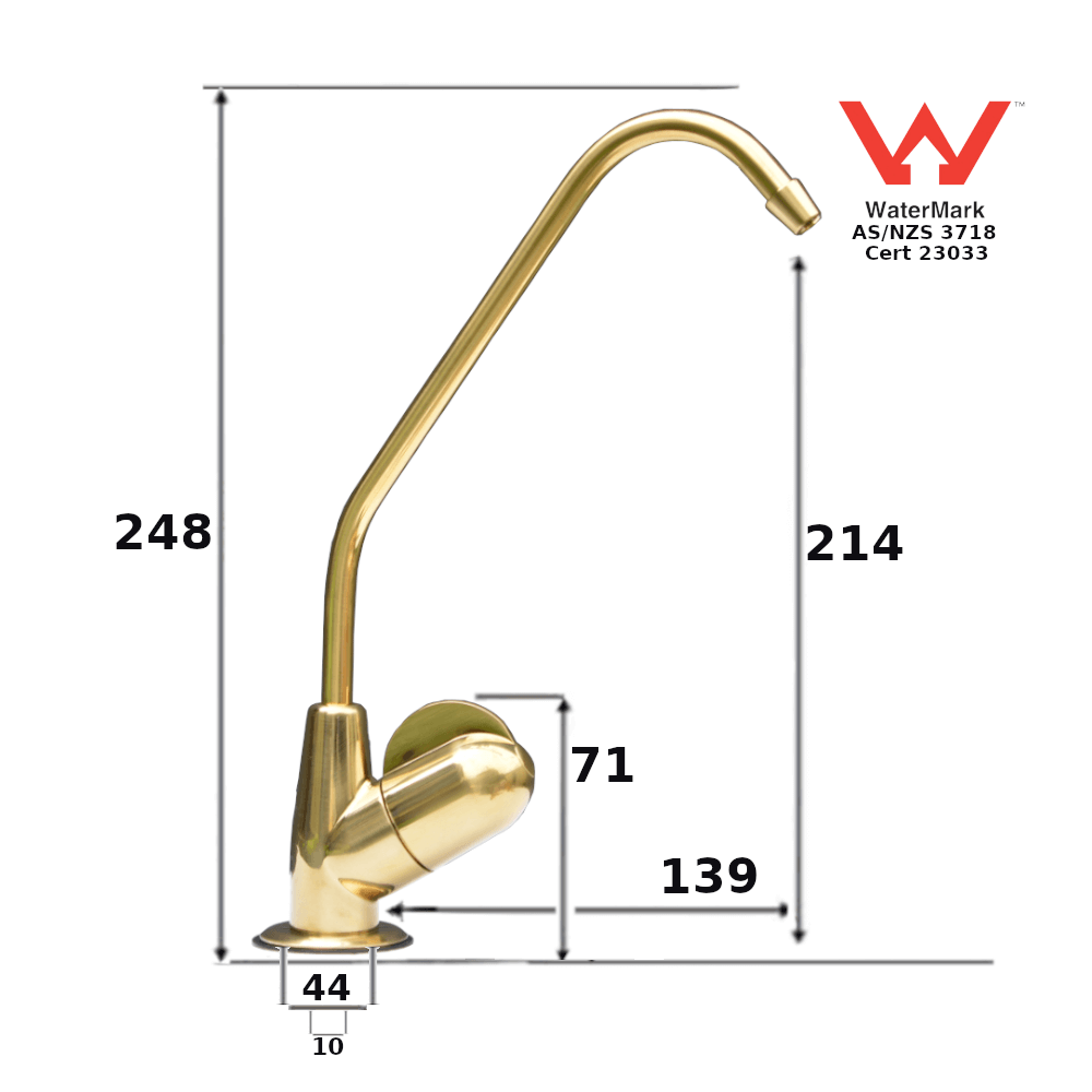 Filter Tap - Brushed Gold - Fin