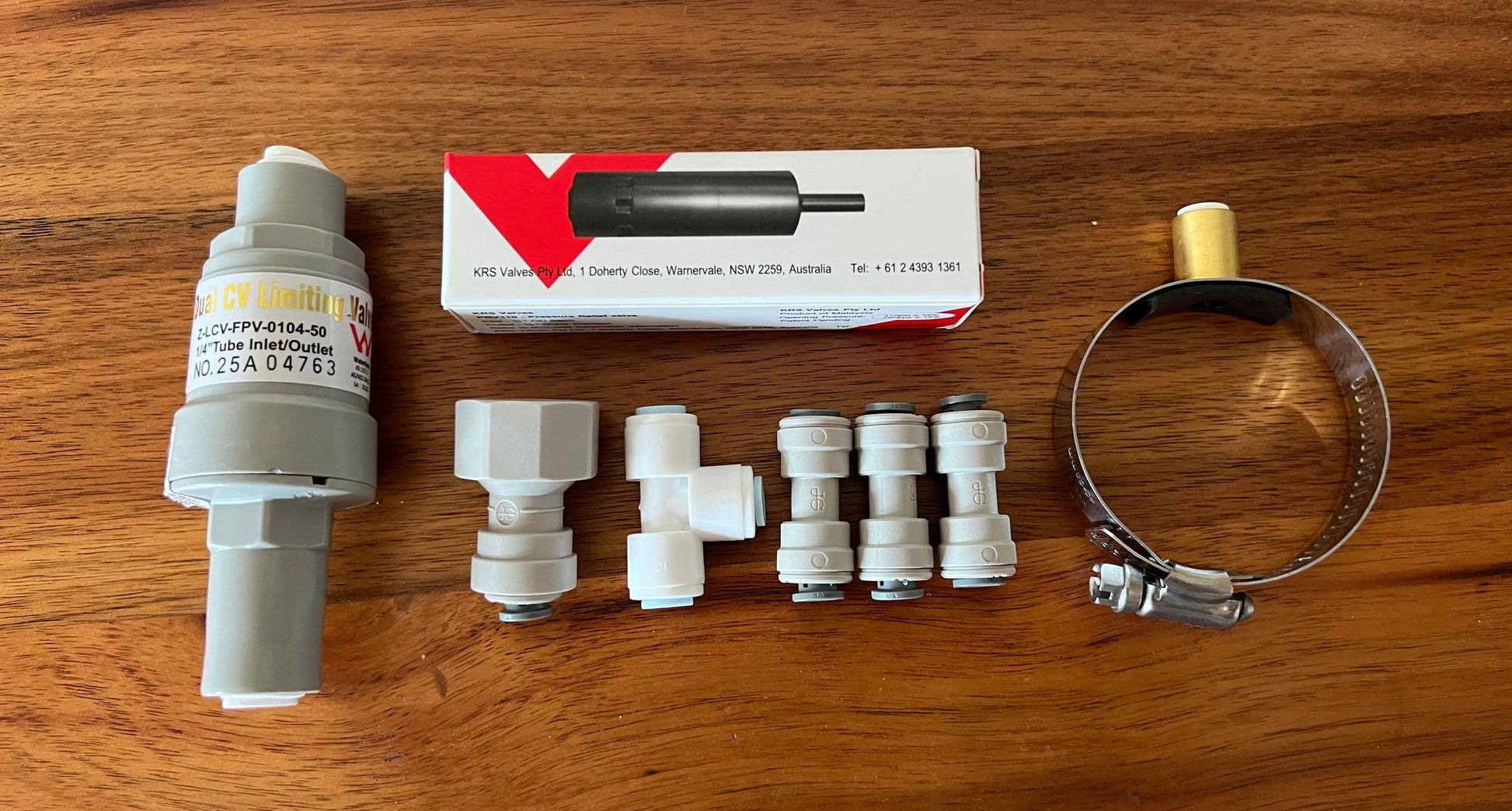 Parts included with the Waterworks IC8 under sink chiller