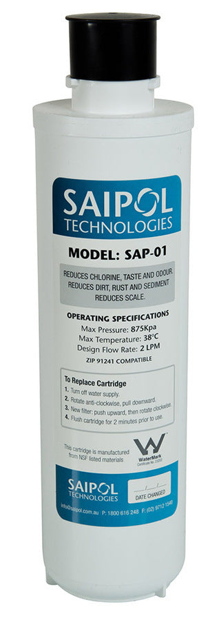 Saipol SAP-01 compatible Zip water filter cartridge replacement 