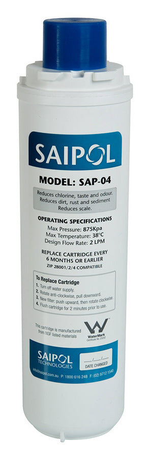 Saipol SAP-04 compatible Zip water filter cartridge replacement
