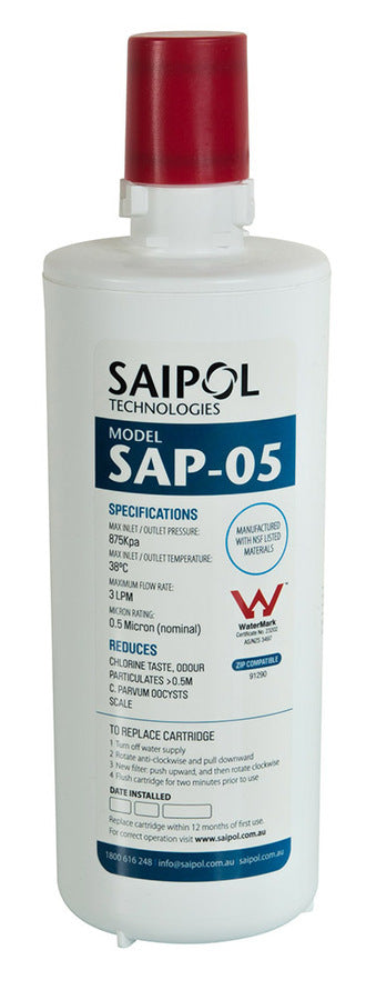 Saipol SAP-05 compatible Zip water filter cartridge replacement 