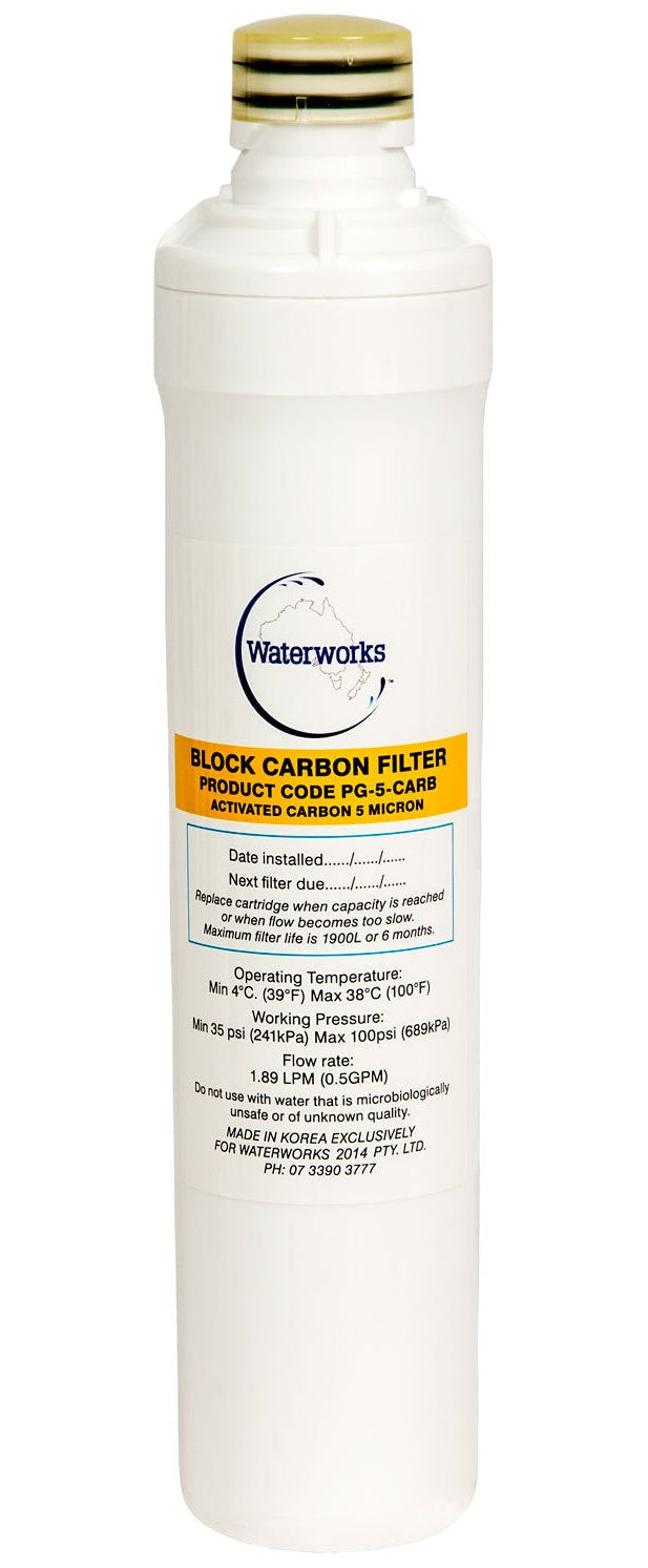 Waterworks PG-5-CARB water filter replacement cartridge